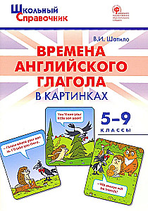 English verb tenses in pictures. 5-9 grades
