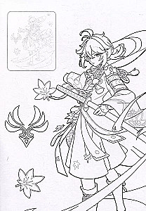Genshin Impact. Coloring book with stickers
