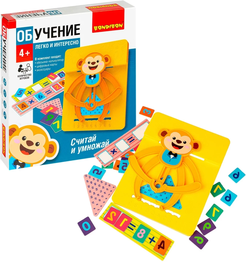 Board game Bondibon Count and multiply, monkey