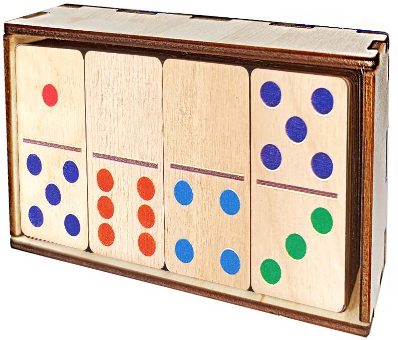 Wooden Domino - Colored