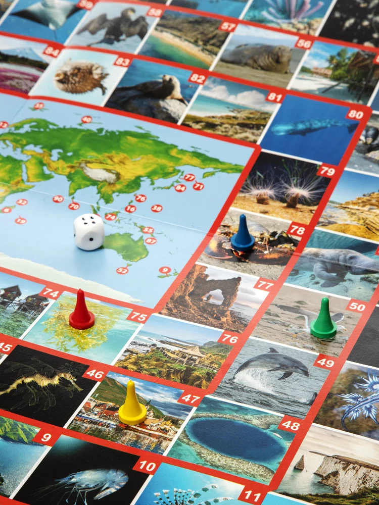 Walking board game Photo quiz. Across the seas and oceans