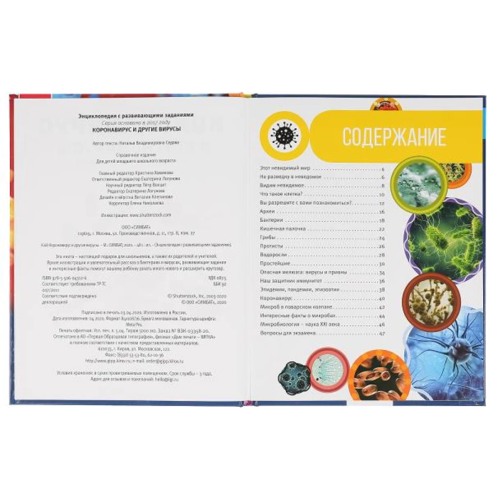 Coronavirus and other viruses. Encyclopedia A4 with developmental tasks
