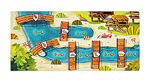 Board game Draftosaurs. Waterfowl