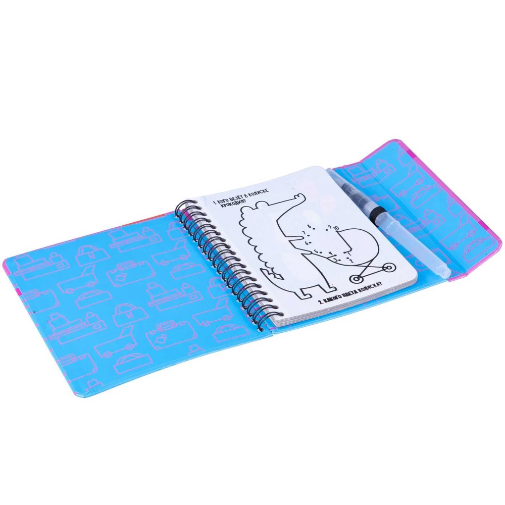Compact educational games for travel Water coloring books. Reusable