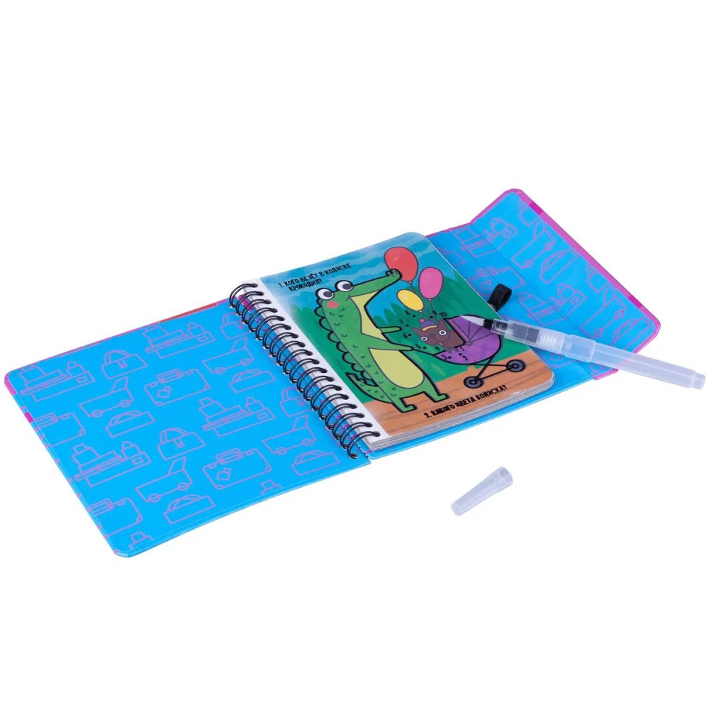 Compact educational games for travel Water coloring books. Reusable