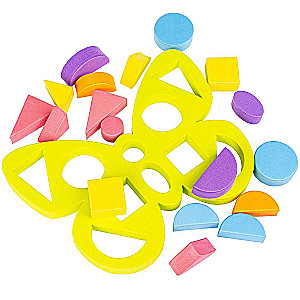 Soft figured puzzle Butterfly. Studying shapes