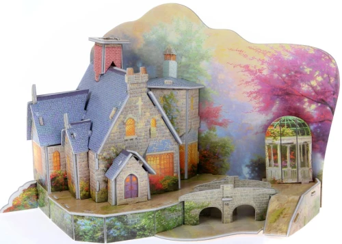 Foam Puzzle - Warm House, 3D
