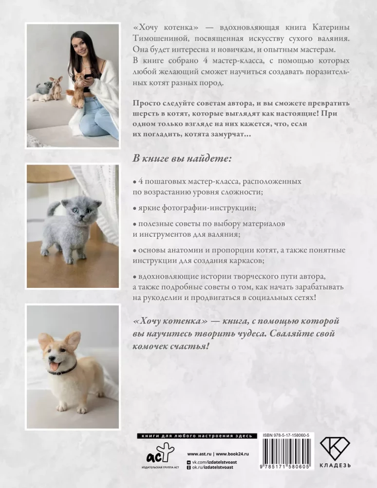 I want a kitten. Creating realistic kittens using the dry felting technique