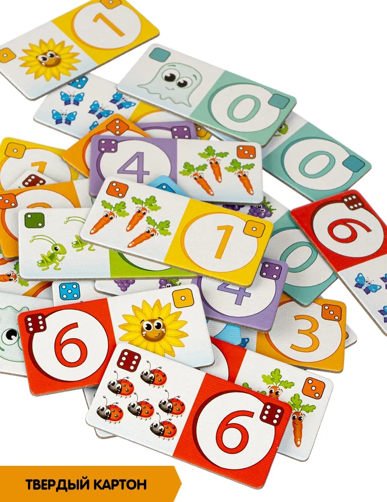 Board game Dominoes. Numbers