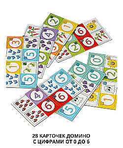 Board game Dominoes. Numbers