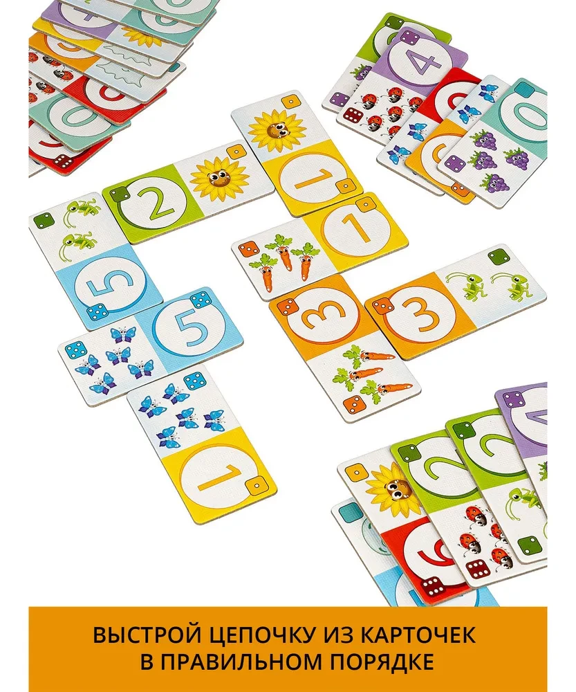 Board game Dominoes. Numbers