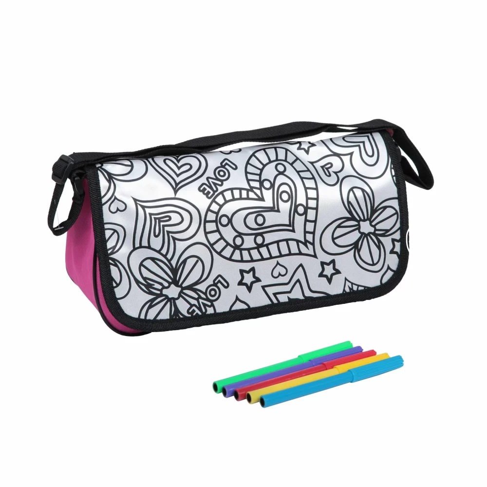 Coloring set Messenger bag with heart