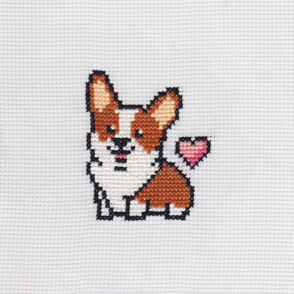 Embroidery kit Corgi