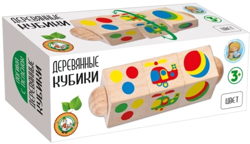 Mediniai kubeliai ant ašies - Spalva