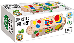 Drewniane kostki na osi - Kolor