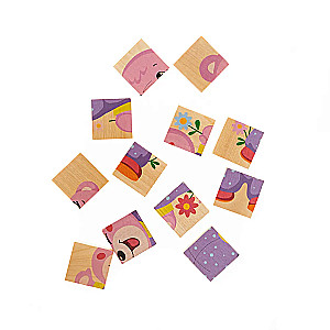 Drewniane puzzle Miś. 12 elementów