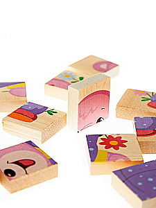 Drewniane puzzle Miś. 12 elementów
