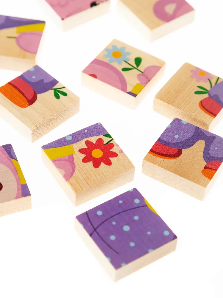 Drewniane puzzle Miś. 12 elementów