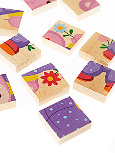 Drewniane puzzle Miś. 12 elementów