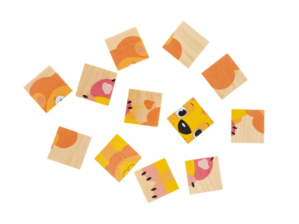 Drewniane puzzle dla maluchów Lwiątko. 12 elementów