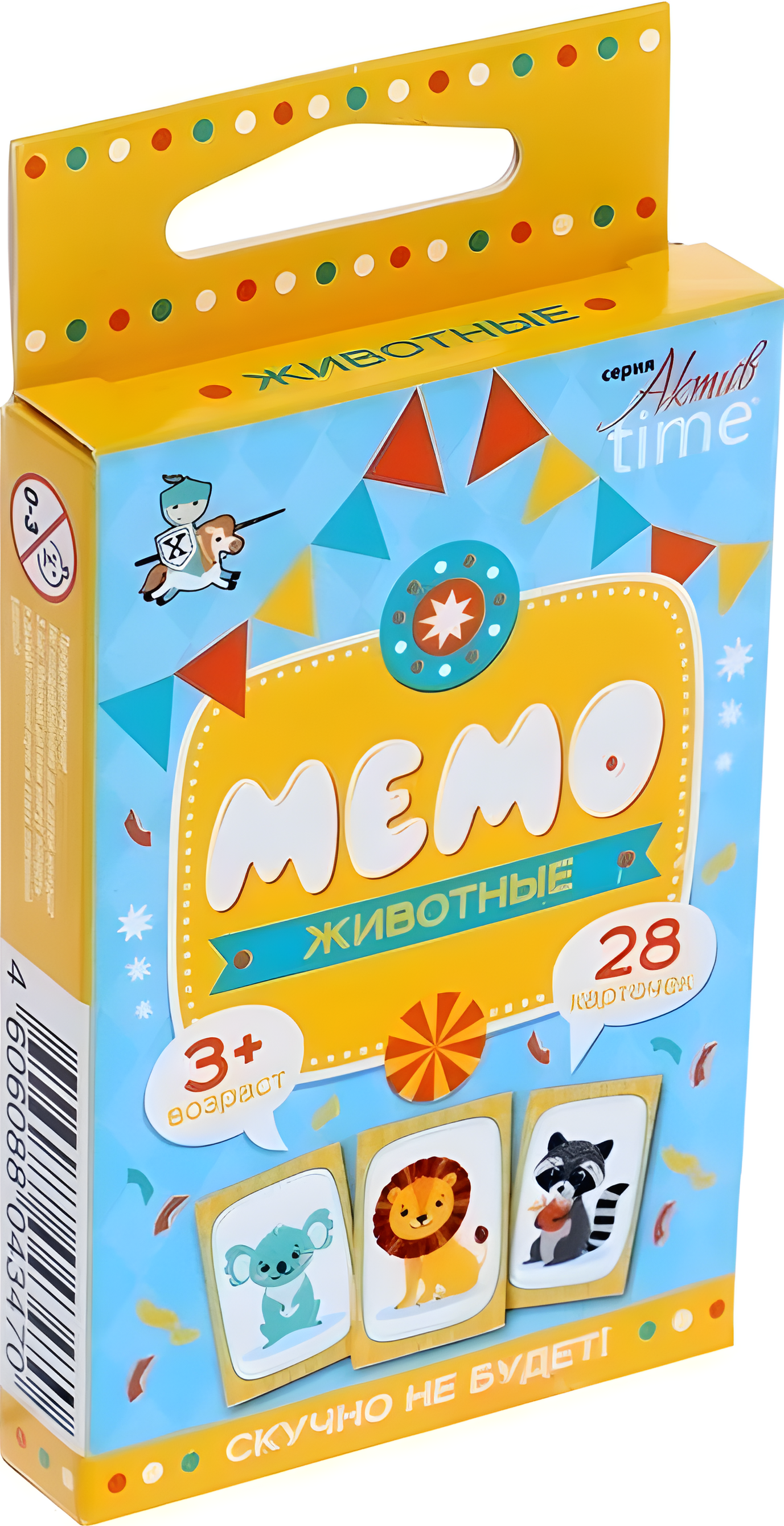 Brettspiel Memo. Tiere