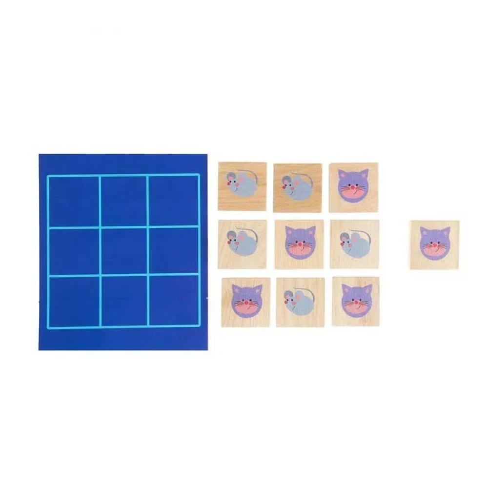 Tic-Tac-Toe Board Game. Cats and Mice