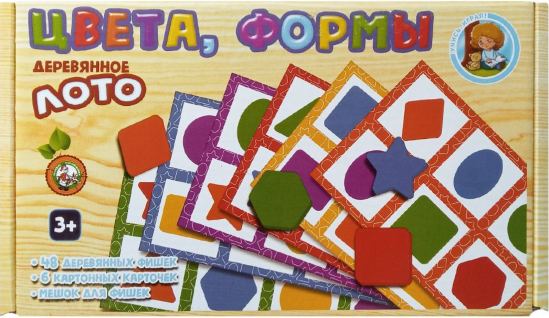 Lotto aus Holz - Farben, Formen