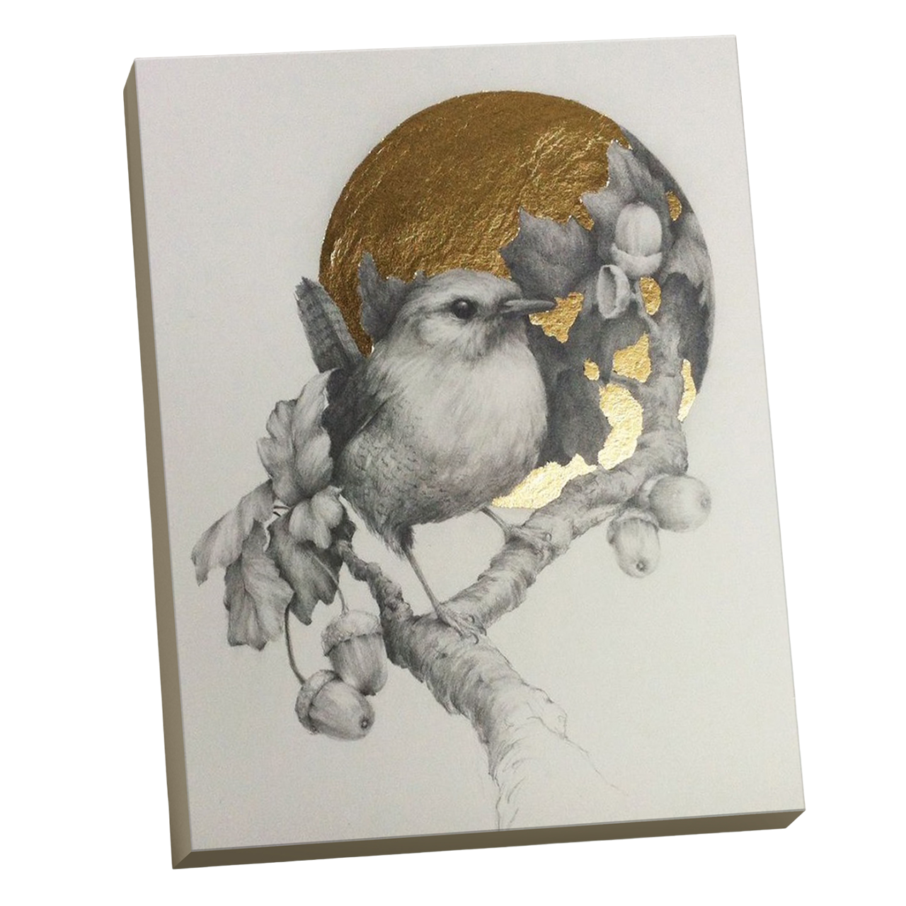 Numbrite maal kullaga - Lind, 40x50cm