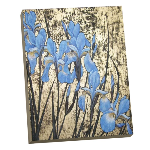Molly number painting with gold leaf 40x50 Stunning Irises