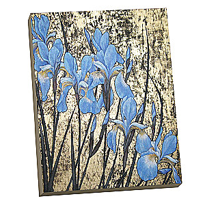 Molly number painting with gold leaf 40x50 Stunning Irises
