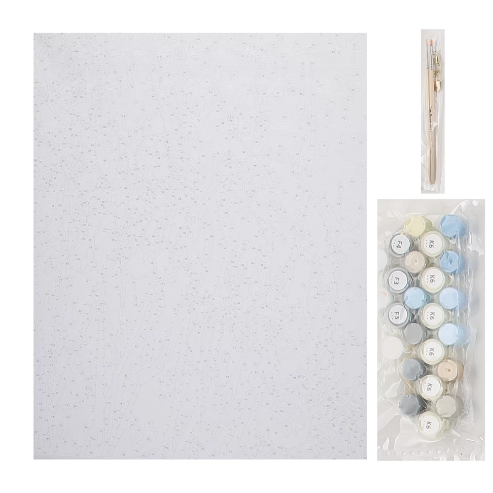 Molly Numbered Painting with Leafing 40x50 New World