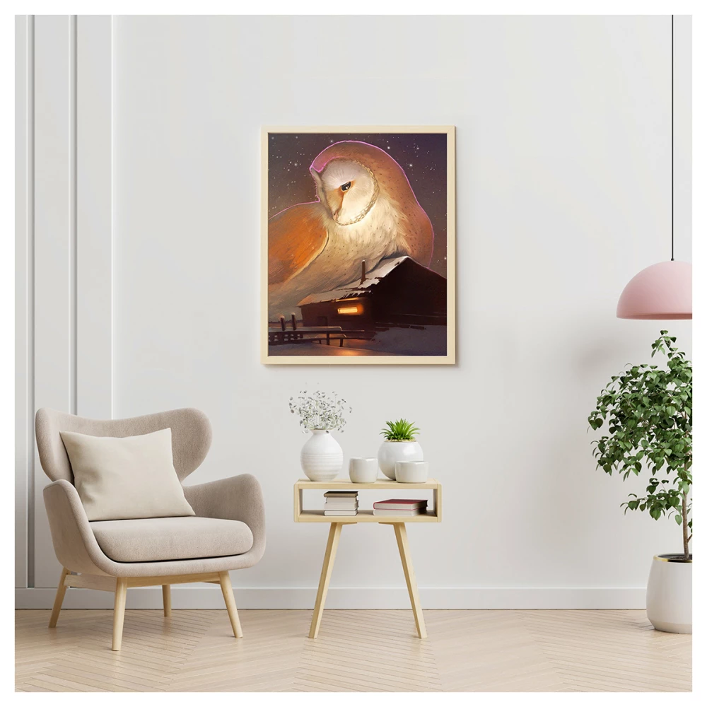 Numbered Painting Molly (40x50) Night Owl Barn Owl