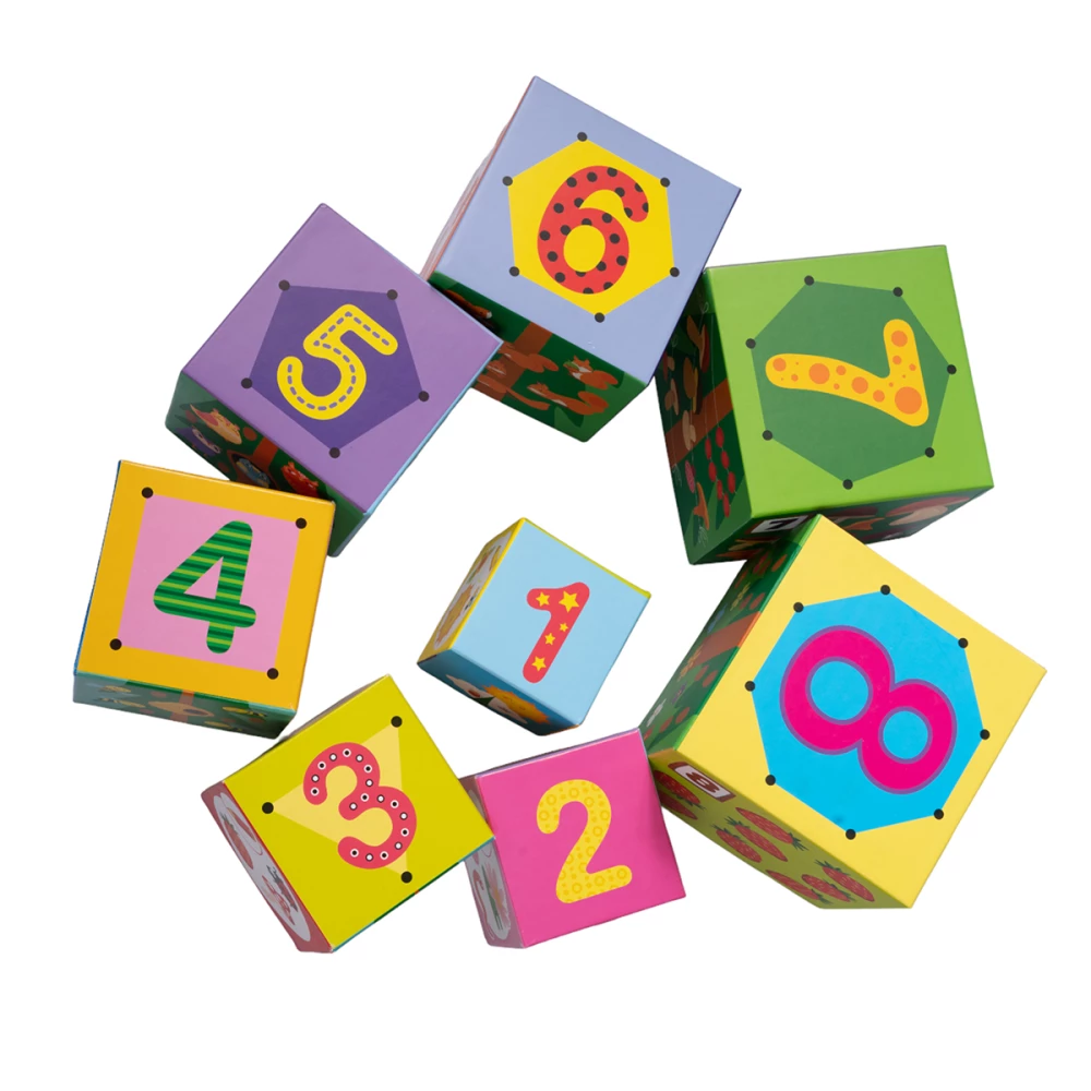 Developing pyramid of blocks Forest inhabitants 8 in 1
