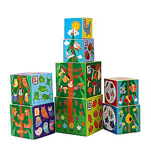 Developing pyramid of blocks Forest inhabitants 8 in 1