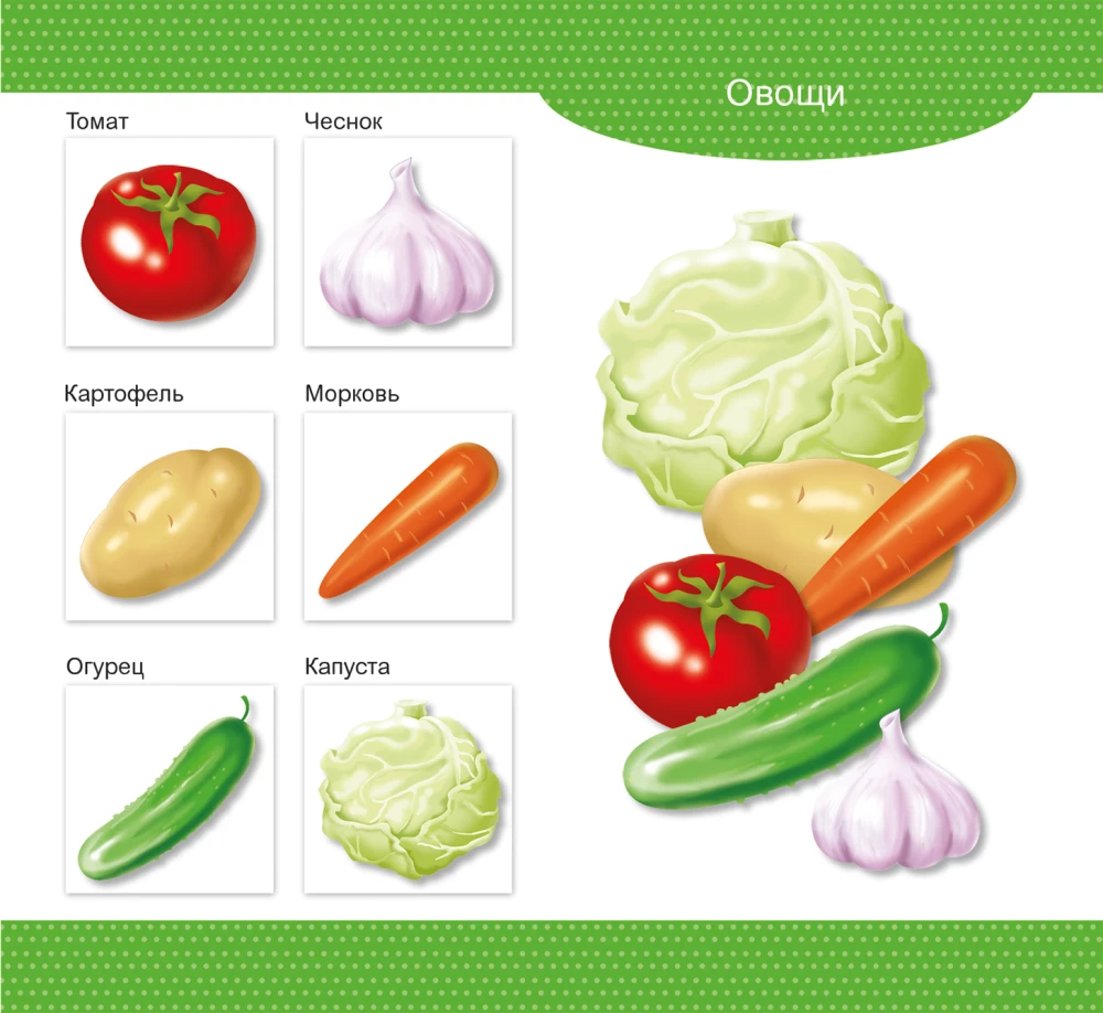 Wooden Lotto Vegetables and Fruits