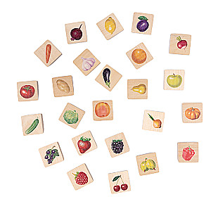 Wooden Lotto Vegetables and Fruits
