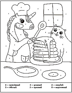 Coloring by Numbers. Unicorns. Fairytale Life