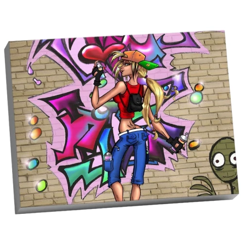 Molly Numbered Painting (40x50) Pop Art in Graffiti Style