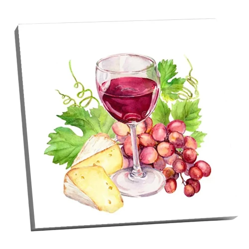 Numbered painting Molly (20x20) Still life with grapevine