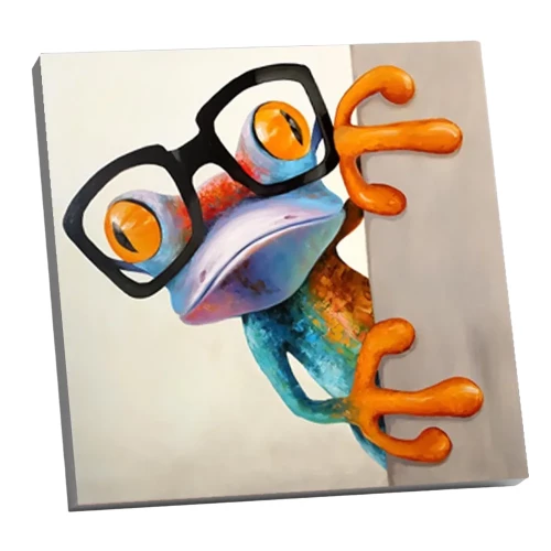 Numbered painting Molly (20x20) Inquisitive frog