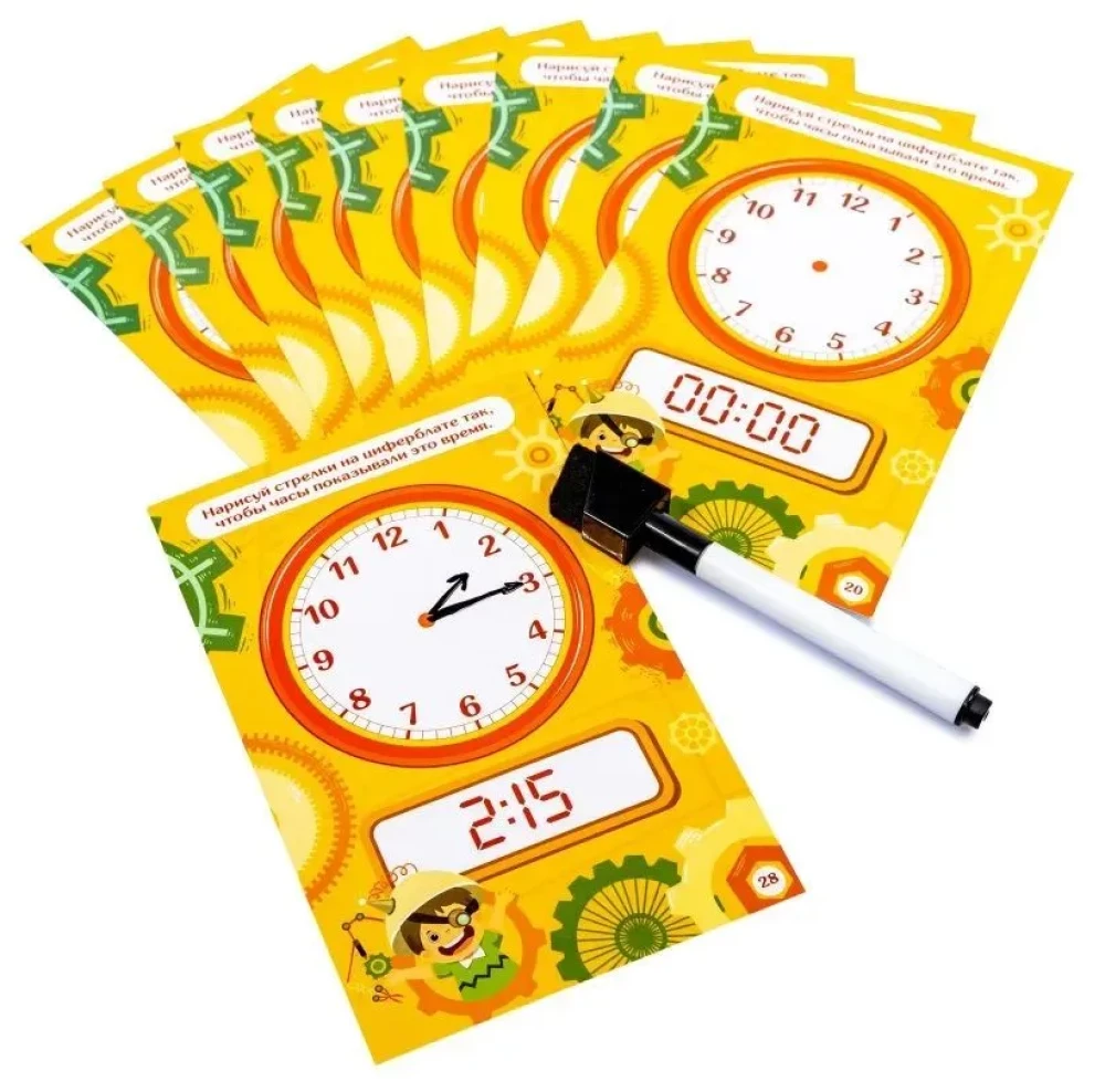 Educational game Write-Erase What time is it