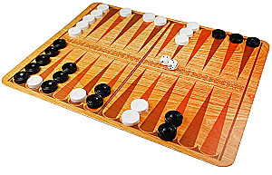 Classic Board Game Checkers-Backgammon