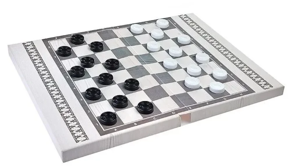 Classic Board Game Checkers-Backgammon