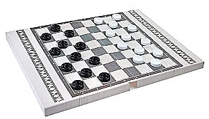 Classic Board Game Checkers-Backgammon