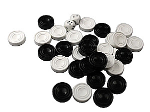 Classic Board Game Checkers-Backgammon