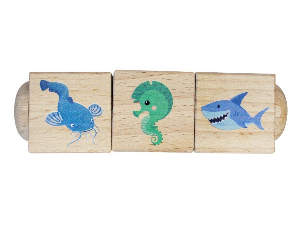 Wooden Cubes on Axis Living Nature