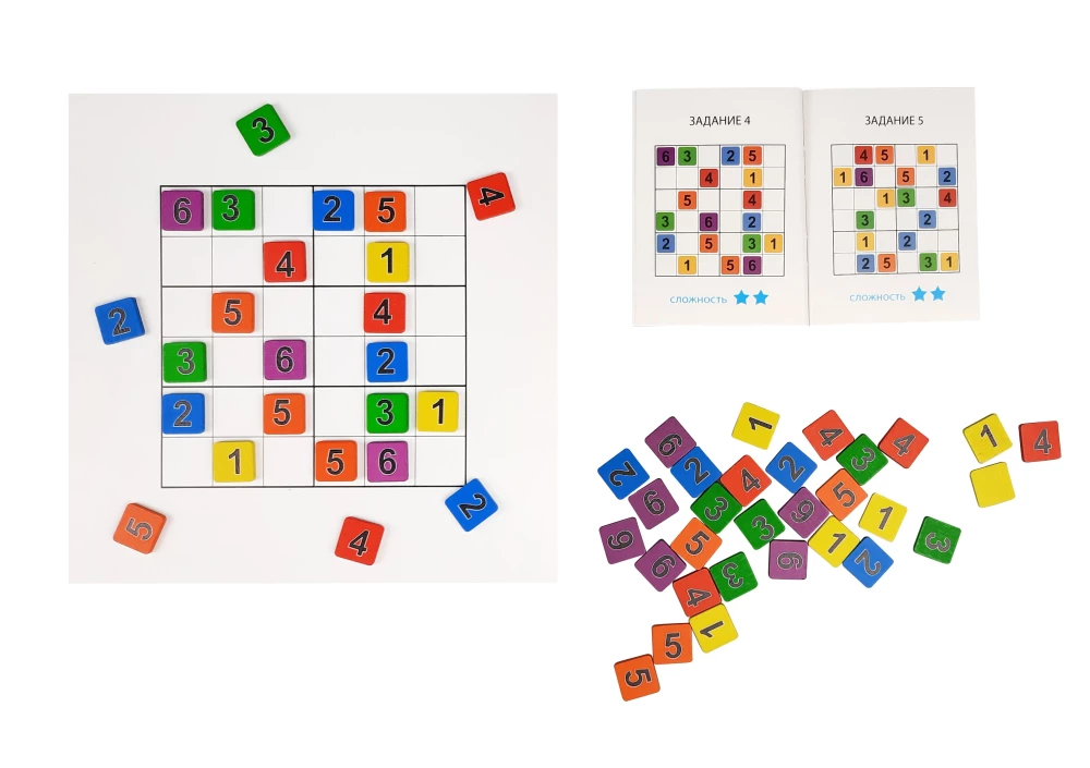 Sudoku ar koka figūrām - Divi vienā, cipari