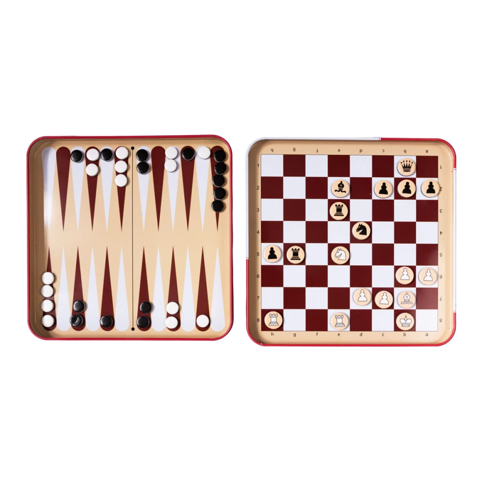 Magnetic game for little ones, 3 in 1 Chess, Checkers, Backgammon