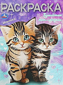 Fluffy Top Models. Coloring Book