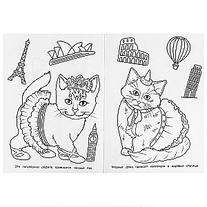 Fluffy Top Models. Coloring Book